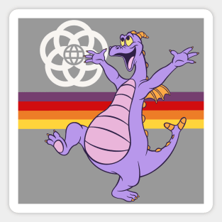 Happy little purple dragon of imagination Magnet